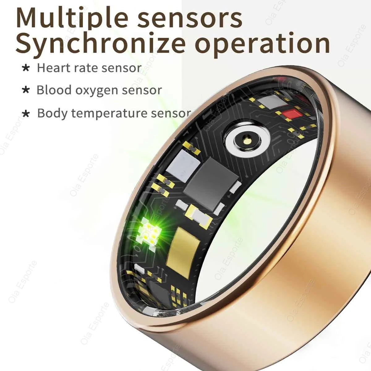 Smart Rings Steps Heart Rate Blood Oxygen Saturation Sleep Distance Calories IP68 Smart Ring Waterproof Multi-Sport Mode Tracker