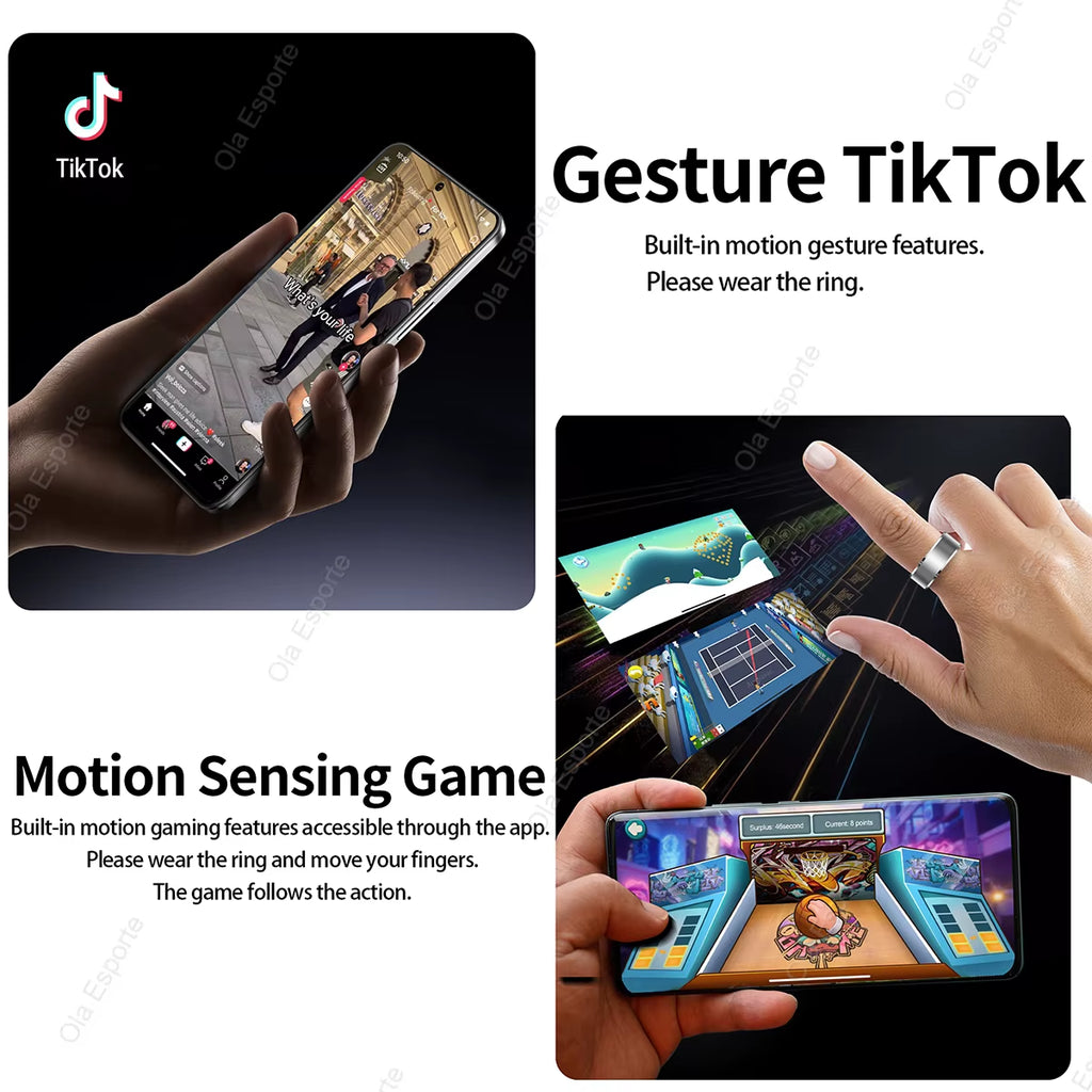 2025 New Smart Ring Blood Oxygen Sleep Health Monitor Multi-Sport Modes Smartring IP68 Waterproof Gesture Control for Men Women